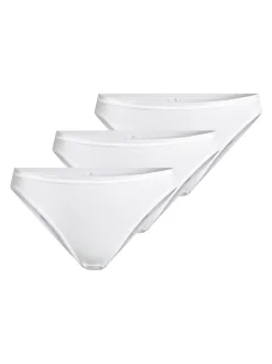 con-ta Damen Bikinislip - 3er Pack Modal in weiß