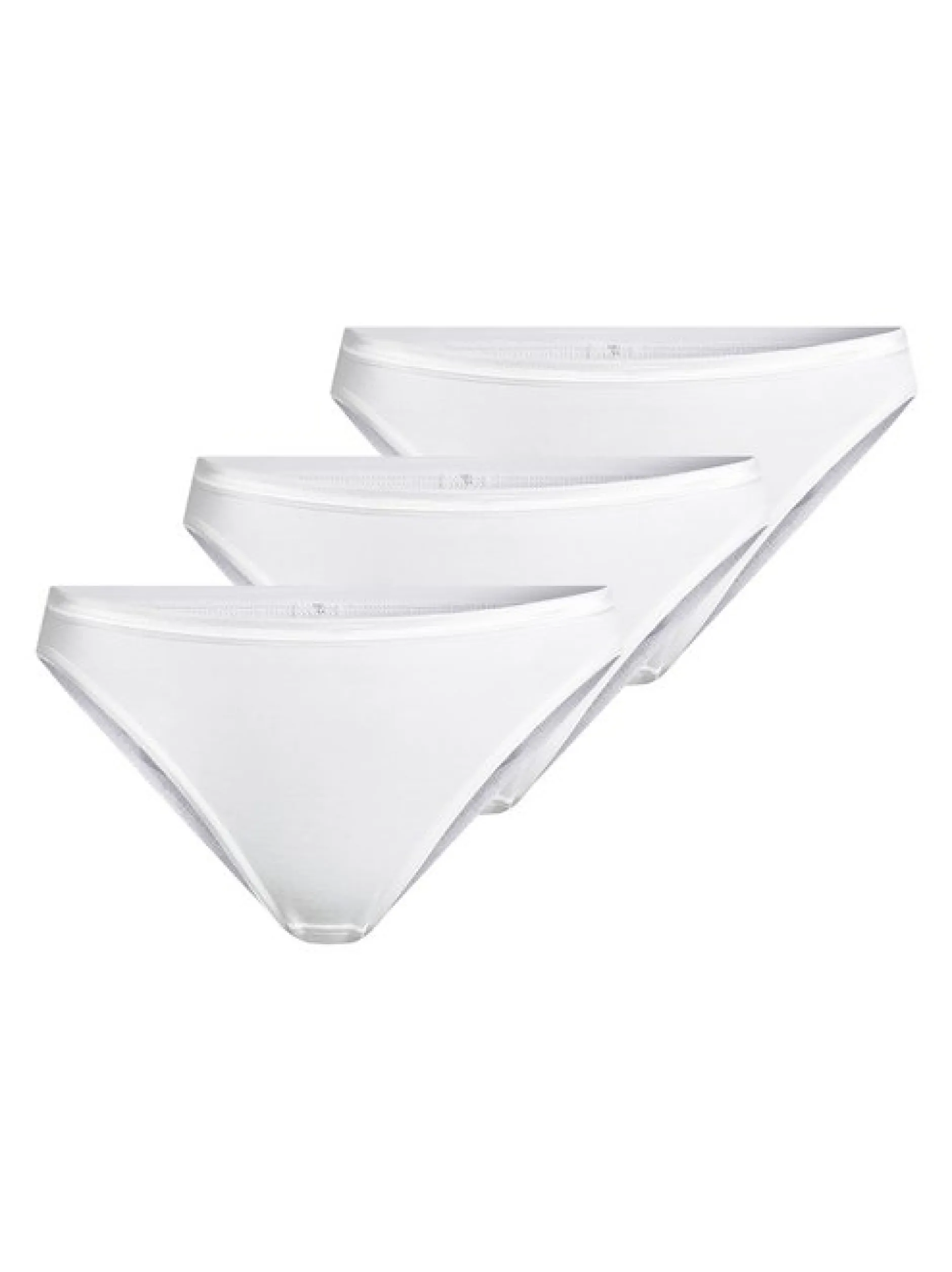 con-ta Damen Bikinislip - 3er Pack Modal in weiß