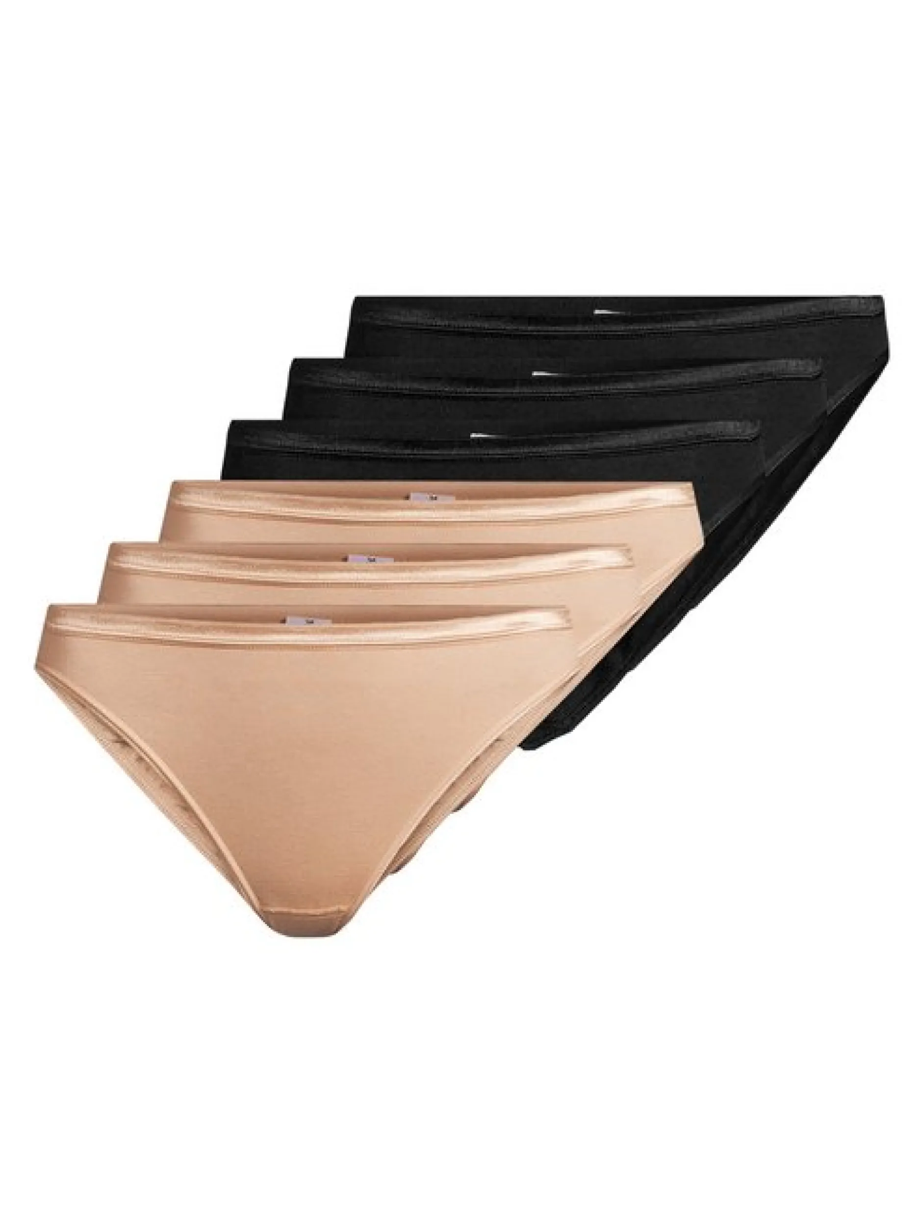 con-ta Damen Bikinislip - 6er Pack Modal in braun
