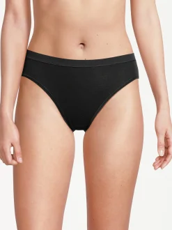 con-ta Damen Midi Slip - 6er Pack Feinripp in schwarz
