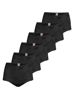 con-ta Damen Panty - 6er Pack Modal in schwarz
