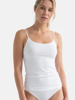con-ta Damen Spaghetti Top - 6er Pack Modal in braun