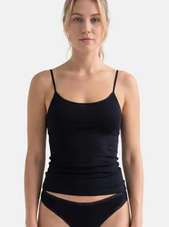con-ta Damen Spaghetti Top - 6er Pack Modal in beige