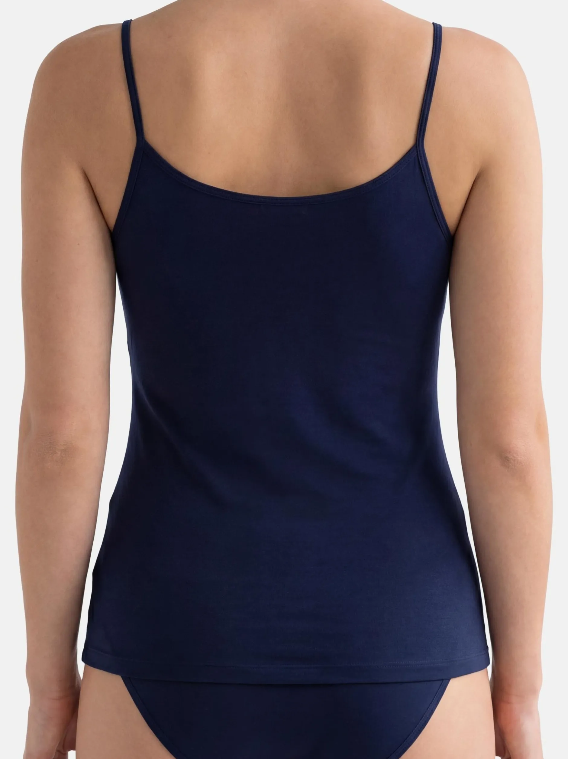 con-ta Damen Spaghetti Top - 6er Pack Modal in blau