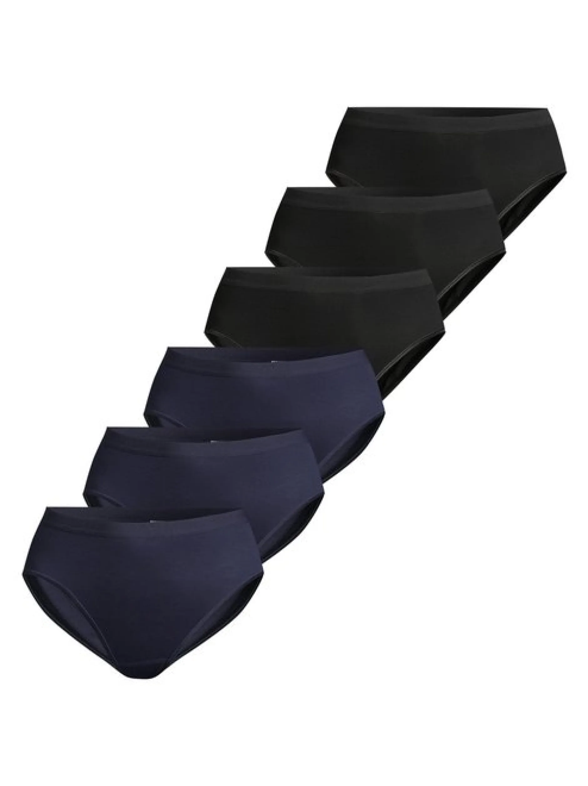 con-ta Damen Taillen Slip - 6er Pack Modal in schwarz