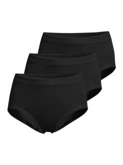 con-ta Damen Taillen Slip - 3er Pack Feinripp in schwarz