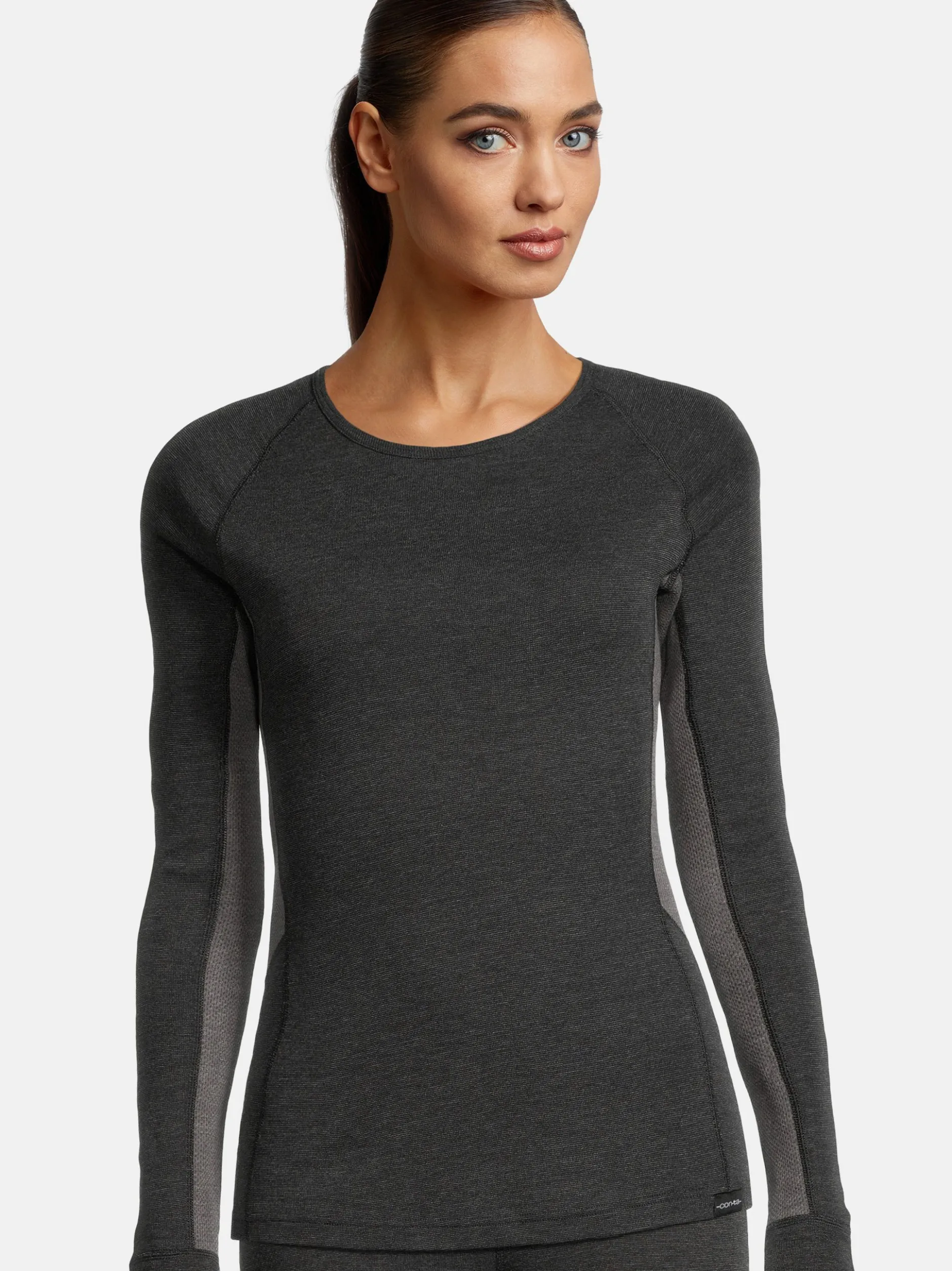 con-ta Damen Thermo-Unterhemd / Shirt - Sportiv in schwarz
