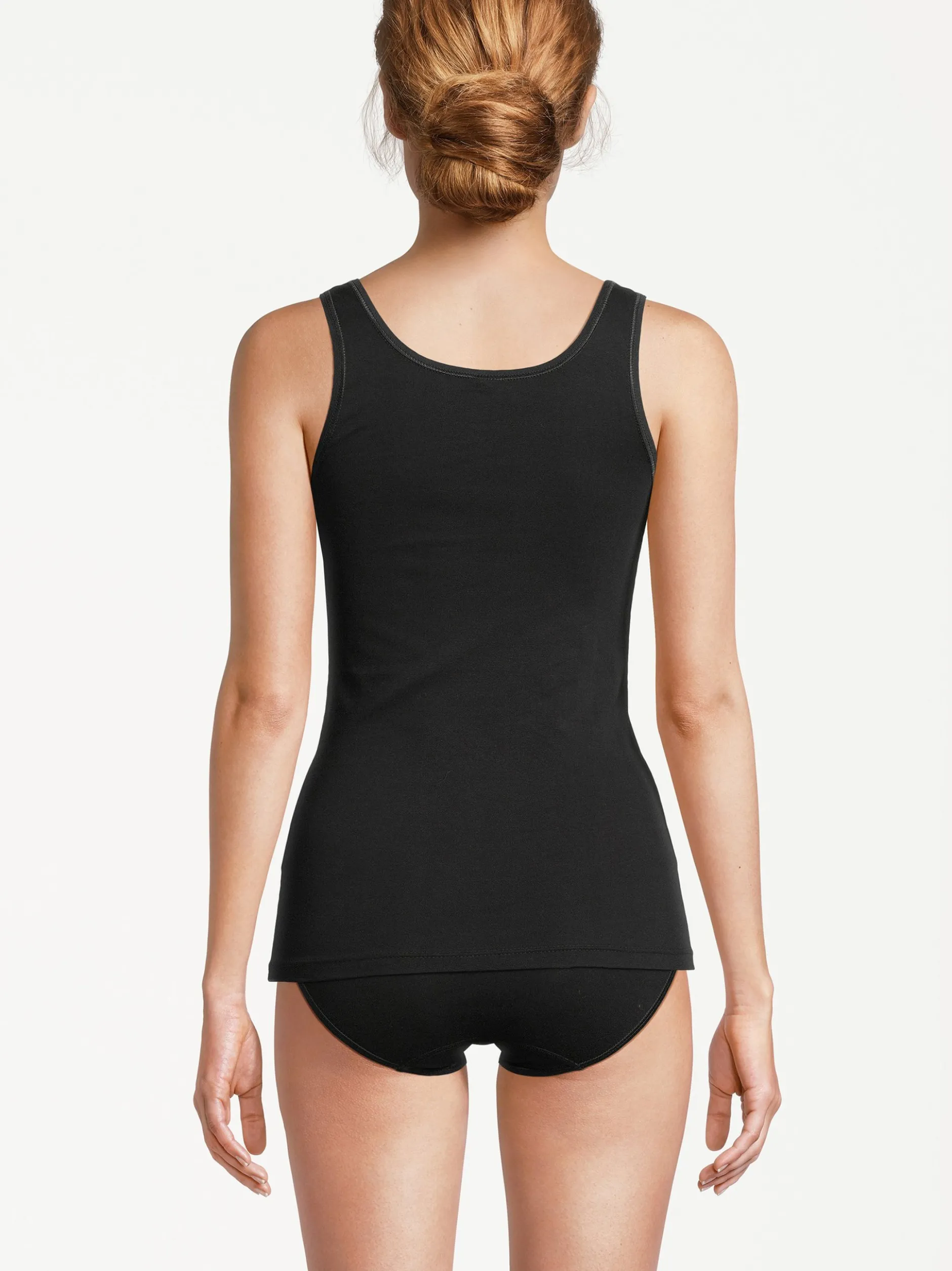 con-ta Damen Unterhemd - 6er Pack Feinripp in schwarz