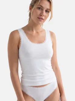 con-ta Damen Unterhemd - 3er Pack Modal in weiß