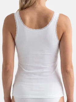 con-ta Damen Unterhemd - 3er Pack Modal in weiß