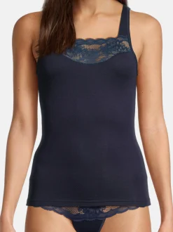 con-ta Damen Unterhemd - 3er Pack Modal in blau