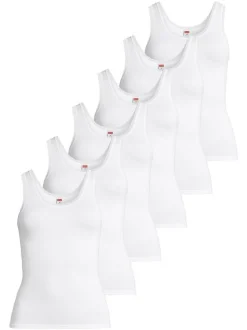 con-ta Damen Unterhemd - 6er Pack Modal in weiß