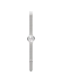 Cool Time Mädchen Armbanduhr - The Cool Mesh Silver Butterfly in silber