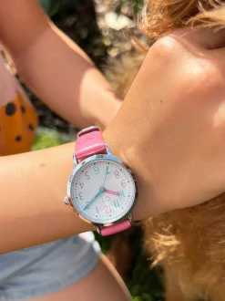 Cool Time Mädchen Armbanduhr - The Cool Pink Butterfly in pink