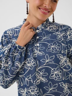 Culture Damen Bluse CUnikola in blau
