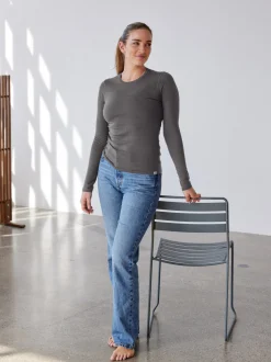 DANISH ENDURANCE Damen Langarmshirt in grau