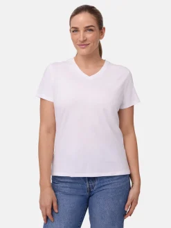 DANISH ENDURANCE Damen T-Shirt in weiß - Ärmel: kurzarm