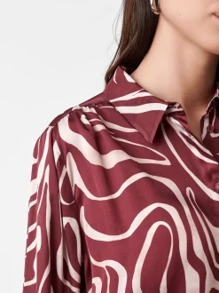 DESOTO Damen Bluse - Lena in rot - Ärmel: langarm