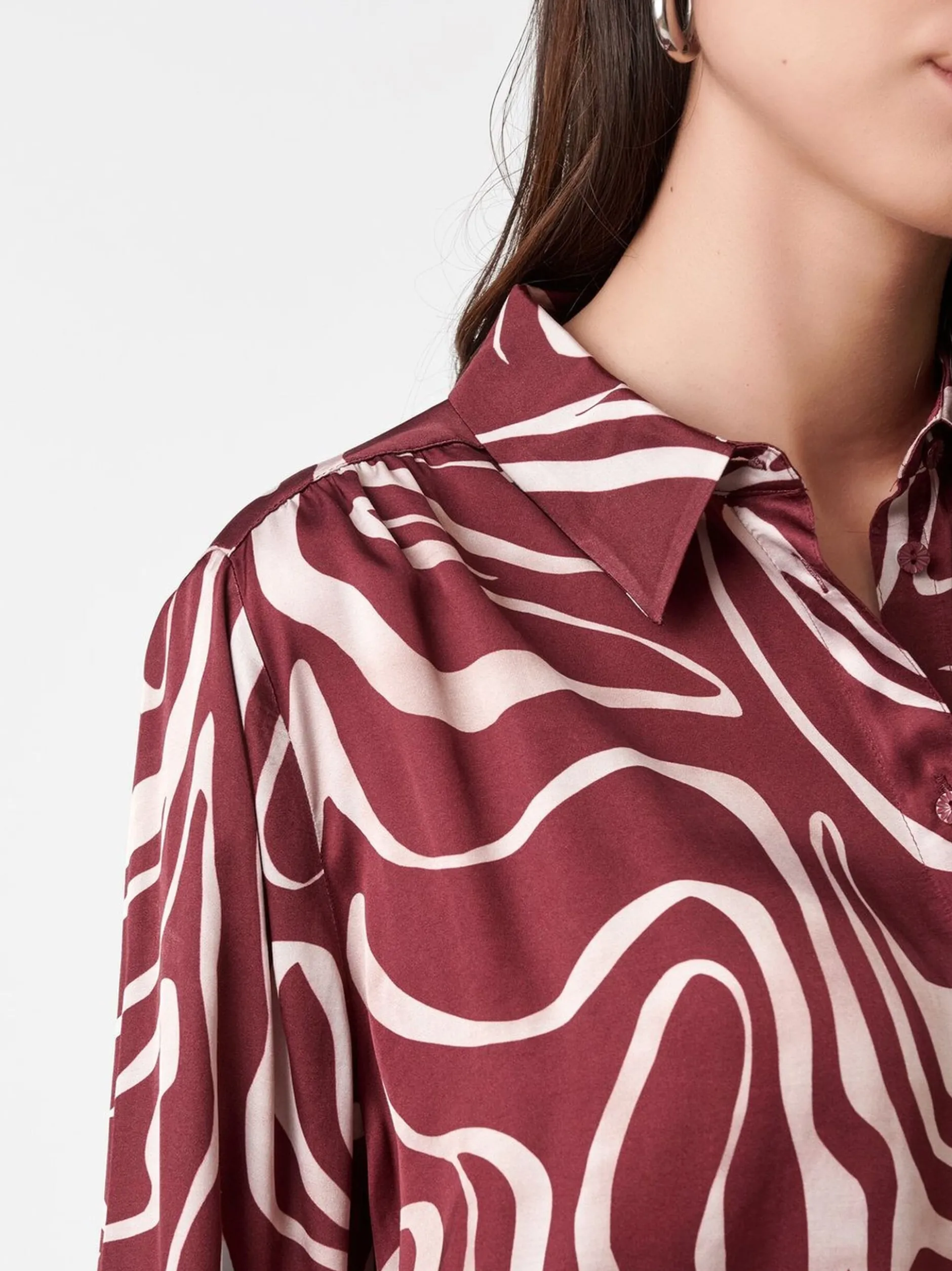 DESOTO Damen Bluse - Lena in rot - Ärmel: langarm