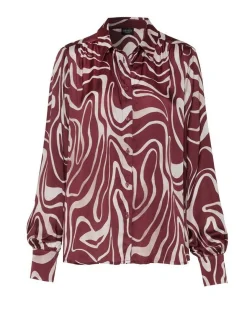 DESOTO Damen Bluse - Lena in rot - Ärmel: langarm