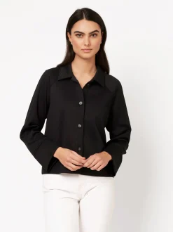 DESOTO Damen Hemdjacke - Sina in schwarz