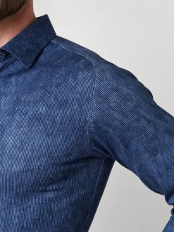 DESOTO Herren Hemd Casual Kent in blau - Ärmel: langarm