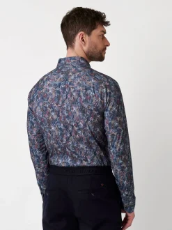 DESOTO Herren Hemd Casual Kent in blau - Ärmel: langarm