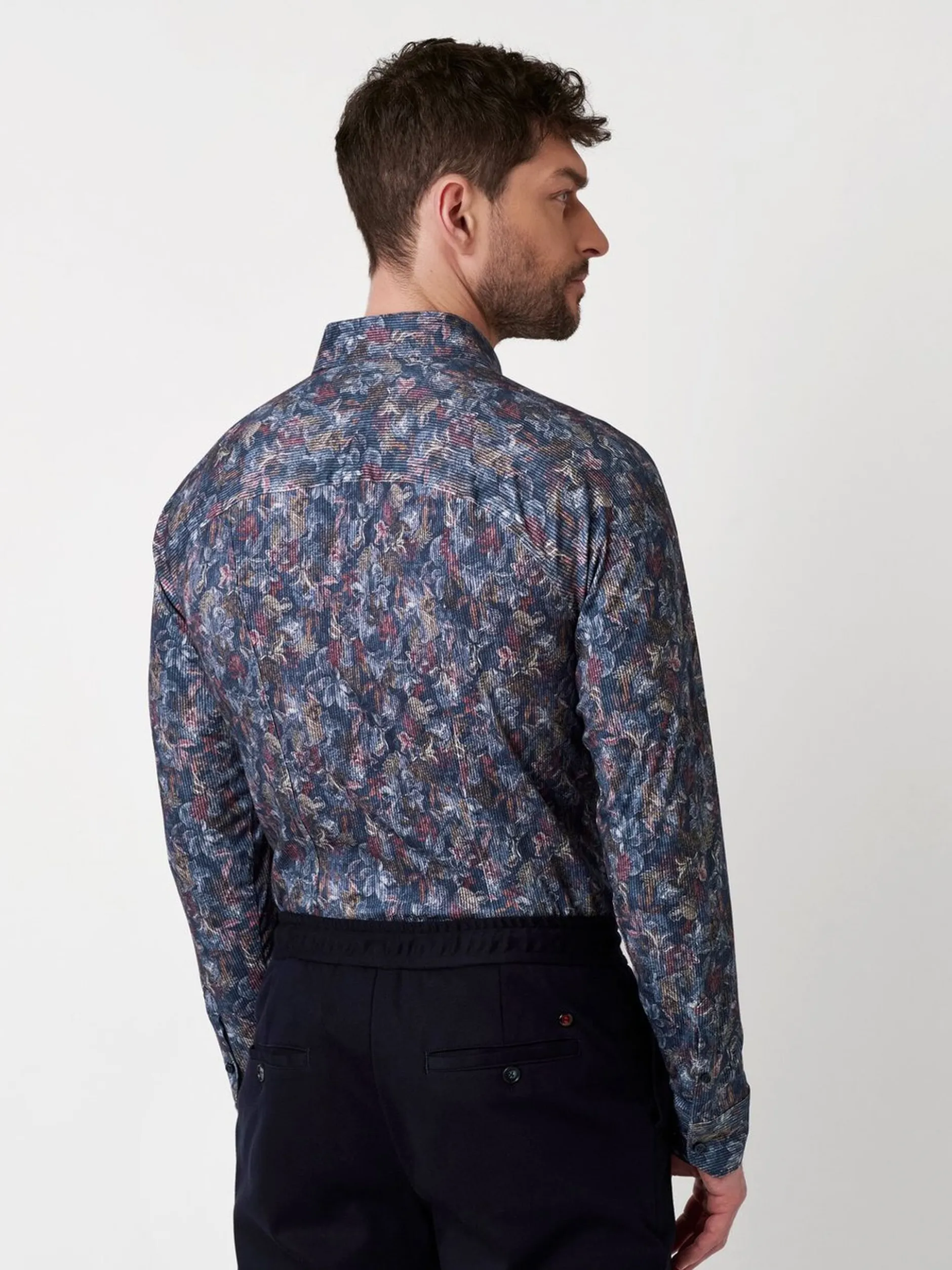 DESOTO Herren Hemd Casual Kent in blau - Ärmel: langarm