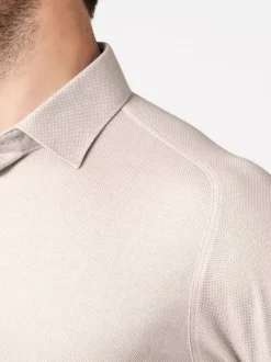 DESOTO Herren Jerseyhemd in beige - Ärmel: langarm