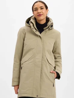 Didriksons Damen Regenjacke in kitt