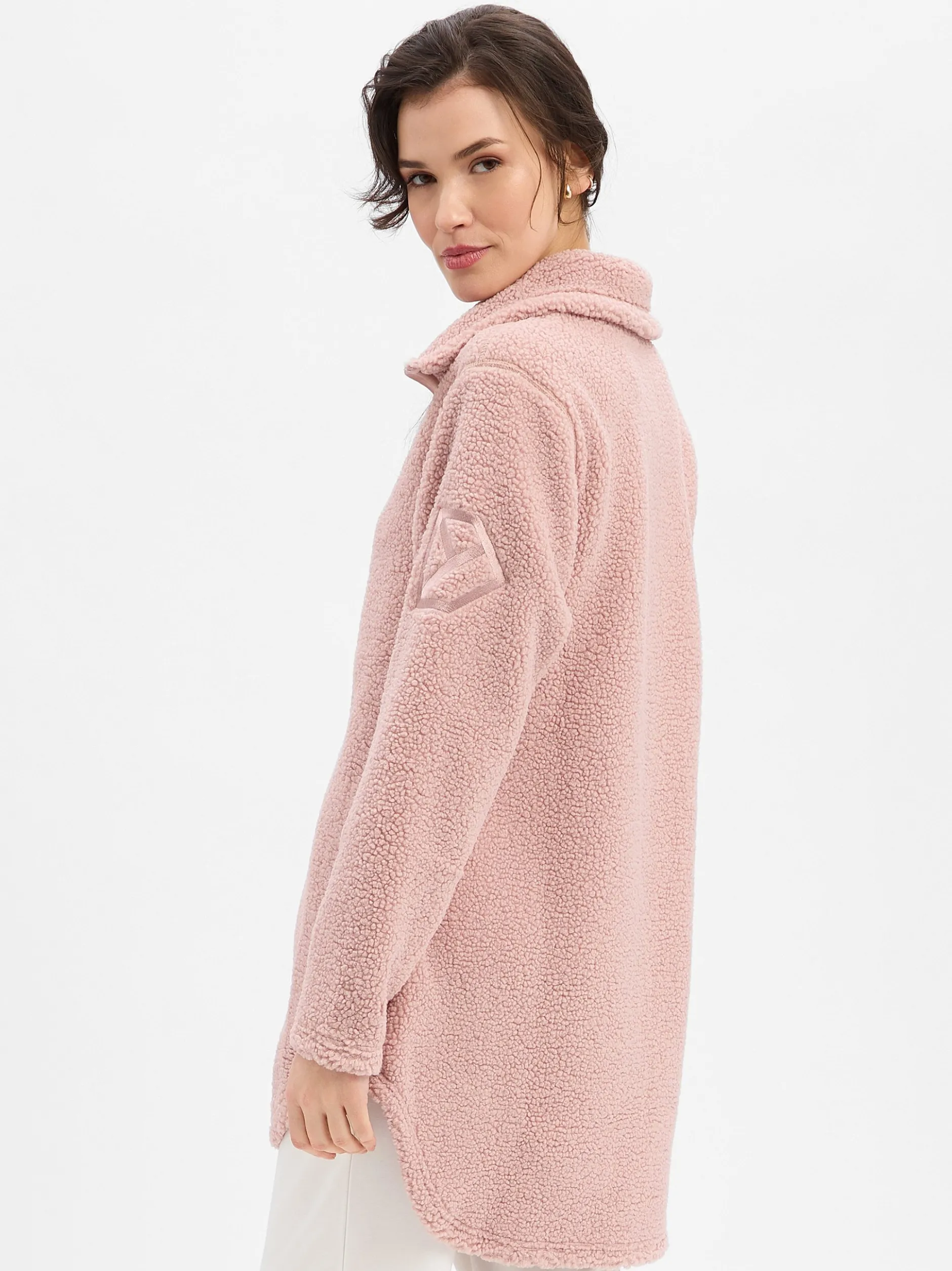 Didriksons Damen Teddy-Jacke in altrosa