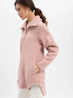 Didriksons Damen Teddy-Jacke in altrosa