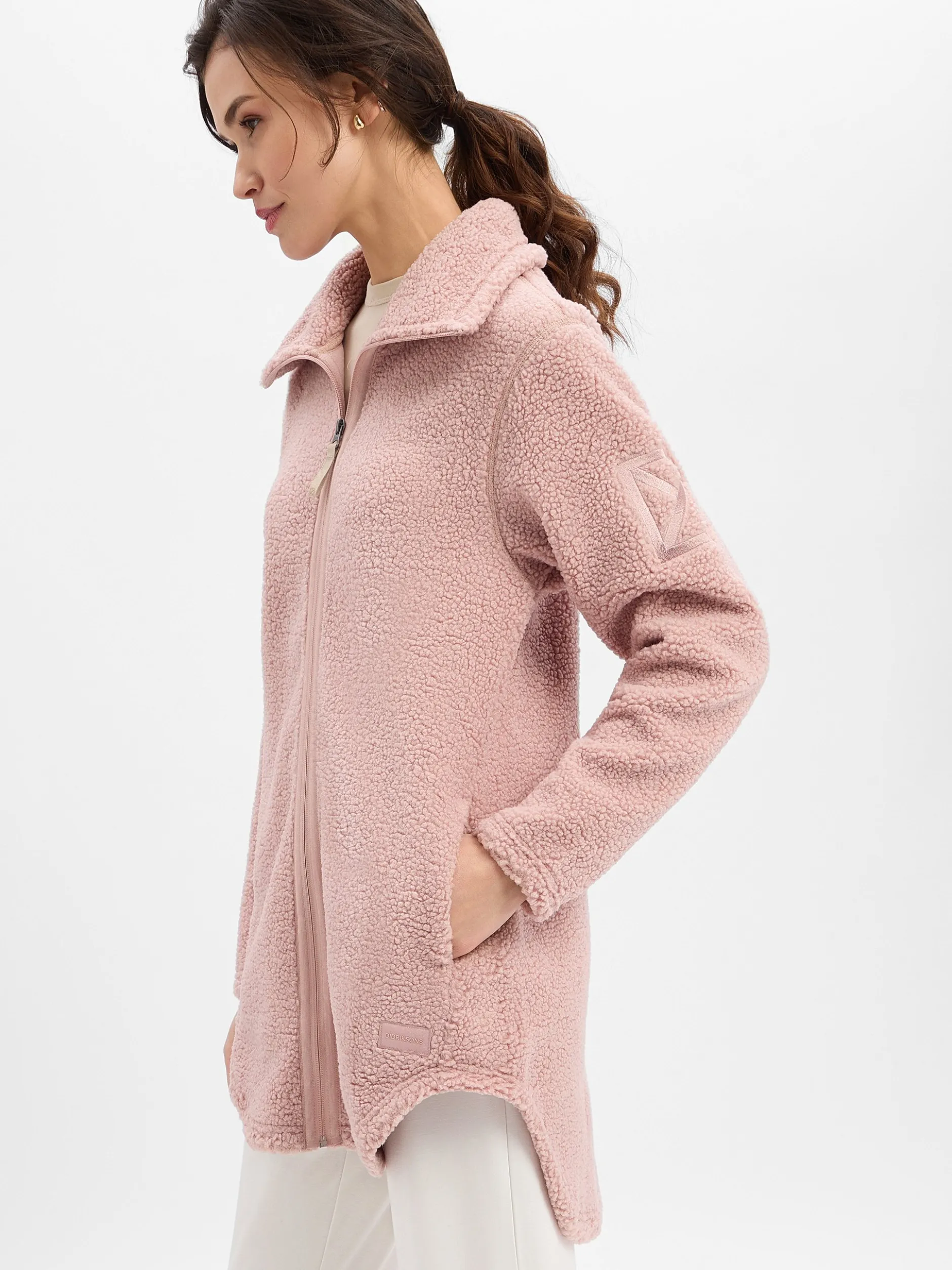 Didriksons Damen Teddy-Jacke in altrosa