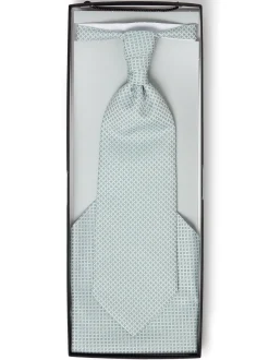 Digel Herren Plastron mit Einstecktuch in lind petrol