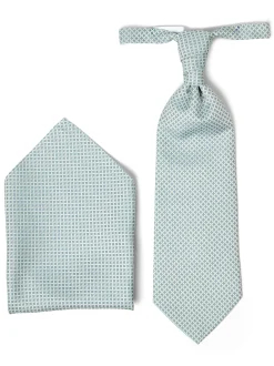Digel Herren Plastron mit Einstecktuch in lind petrol