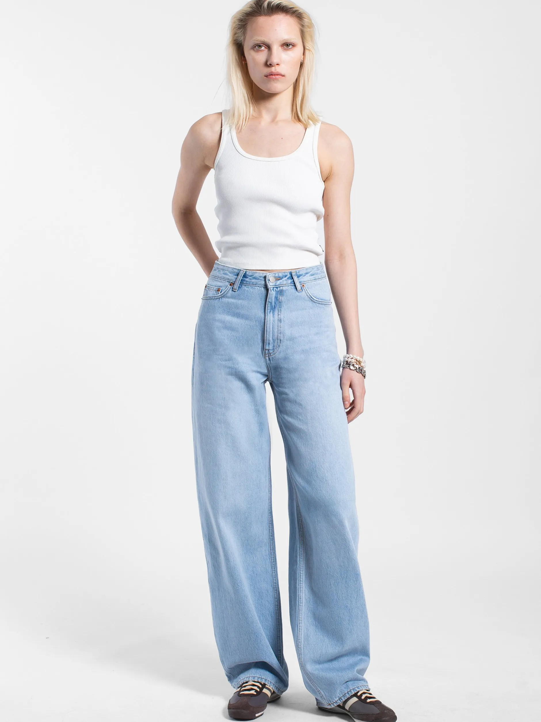 Dr. Denim Damen Jeans – Donna High Relaxed Jeans in bleached