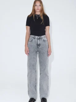 Dr. Denim Damen Jeans – Echo High Straight in schwarz