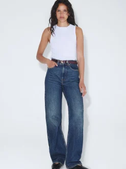 Dr. Denim Damen Jeans – Echo High Straight in denim