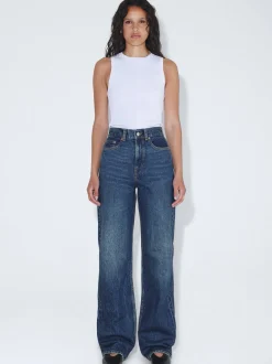 Dr. Denim Damen Jeans – Echo High Straight in denim