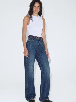 Dr. Denim Damen Jeans – Echo High Straight in denim