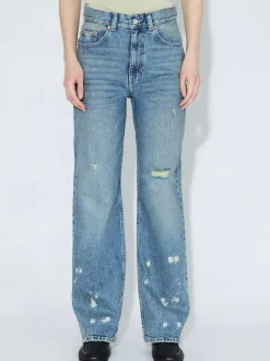 Dr. Denim Damen Jeans – Echo High Straight in light stone