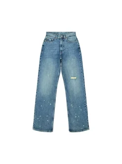 Dr. Denim Damen Jeans – Echo High Straight in light stone