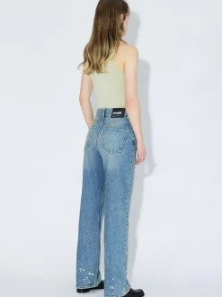 Dr. Denim Damen Jeans – Echo High Straight in light stone