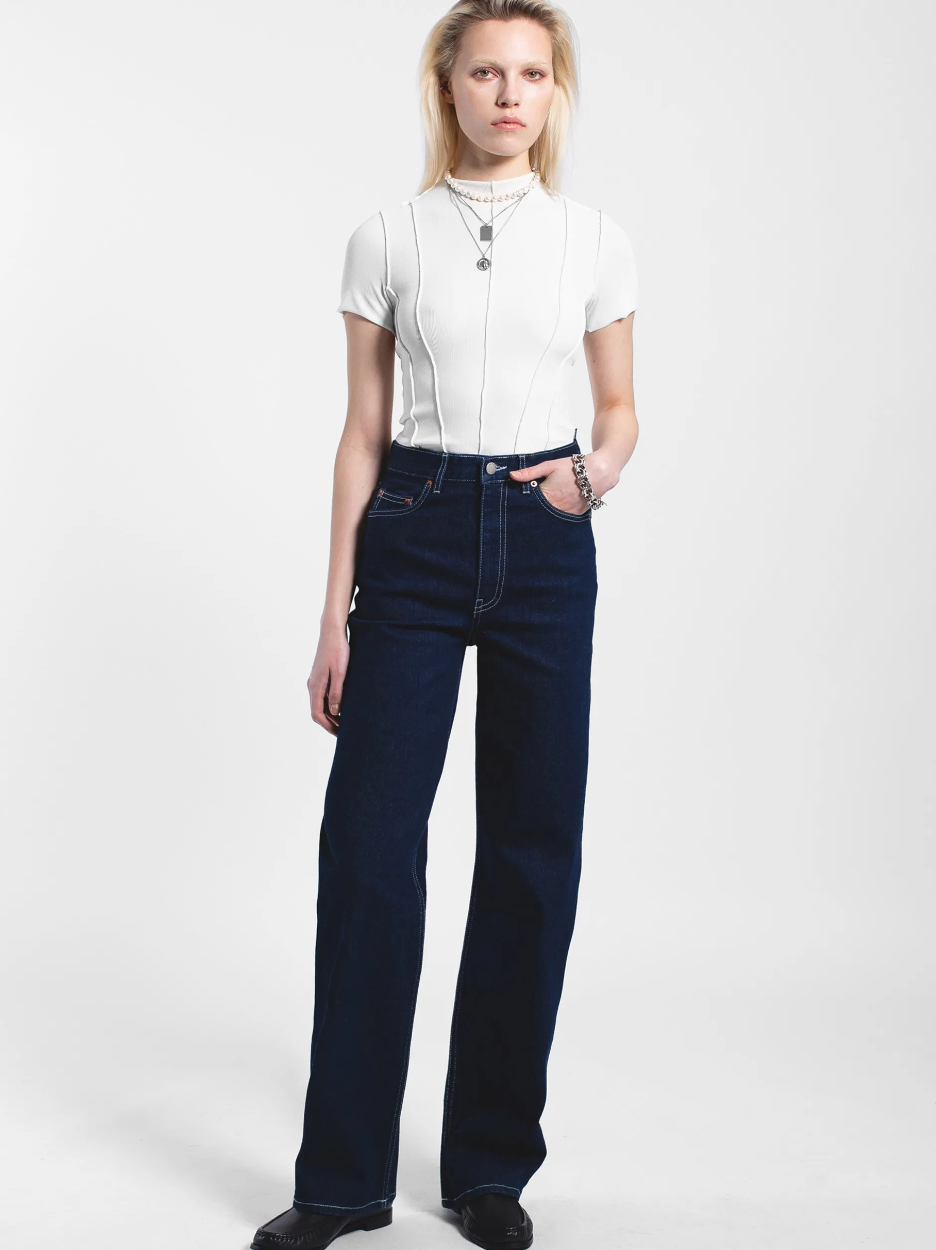 Dr. Denim Damen Jeans – Echo High Straight in rinsed