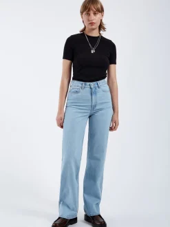 Dr. Denim Damen Jeans – Echo High Straight in bleached