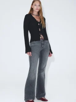 Dr. Denim Damen Jeans – Elba Mid Bootcut in grau