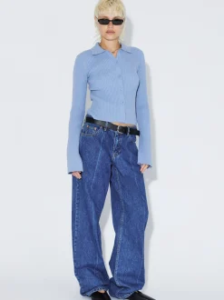 Dr. Denim Damen Jeans – Hill Low Relaxed Jeans in medium stone
