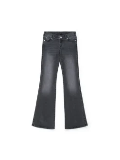 Dr. Denim Damen Jeans – Kily Low Bootcut in grau