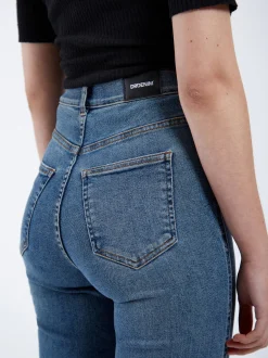 Dr. Denim Damen Jeans - Moxy High Straight in light stone