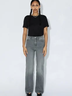 Dr. Denim Damen Jeans - Moxy High Straight in grau